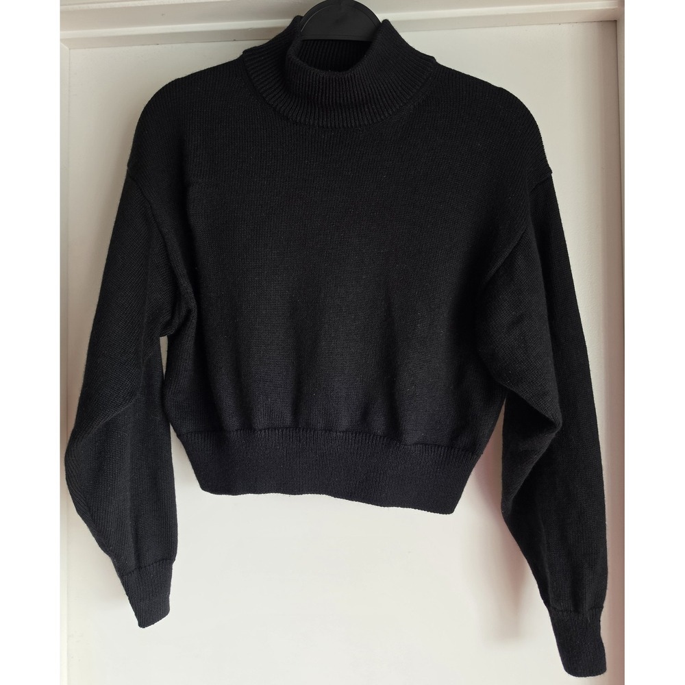 Wilfred Free Turtleneck Sweater S Black Wool Long Sleeve Pullover Minimalist
